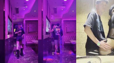 超SEX ·· Ts童酱 ·· 成都约啪在校大学生KTV淫乱趴，厕所操（全程不知道），小哥哥艹得好起劲，把朋友留在了外面！